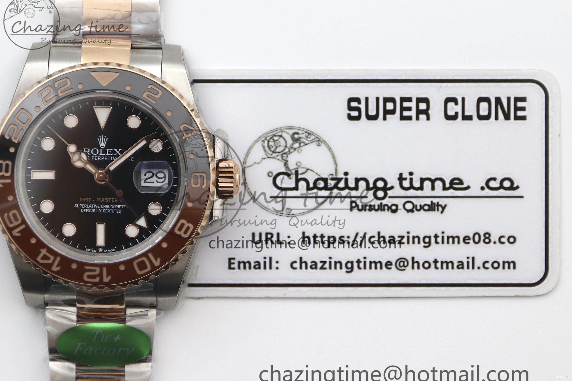 MiroTime 0416 GMT Master II 126711 CHNR 904L SS TW+ 1:1 Best Edition on SS RG Bracelet VR3186 CHS FreshLook 1976